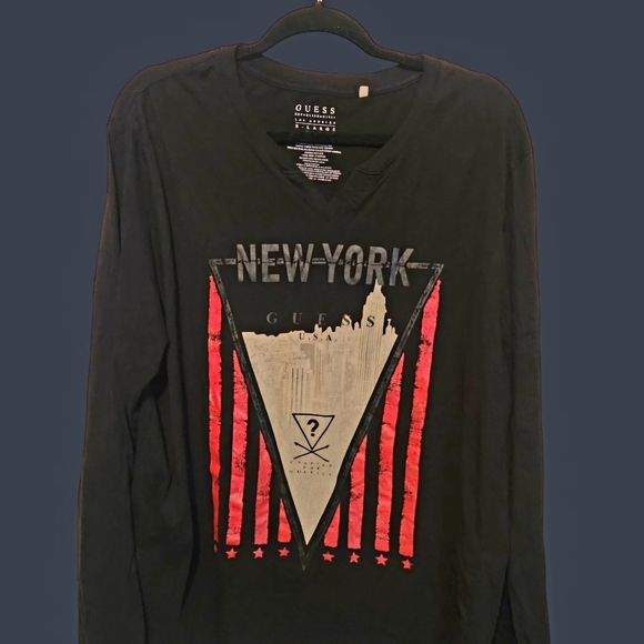 Men's Long Sleeve Guess Long T- 👕 - Picture 1 of 1